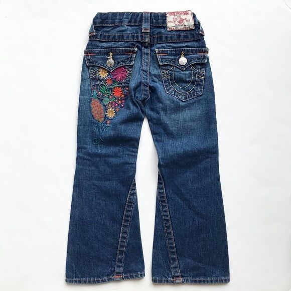 True Religion Joey embroidered flare jeans EUC 5T - Picture 5 of 7